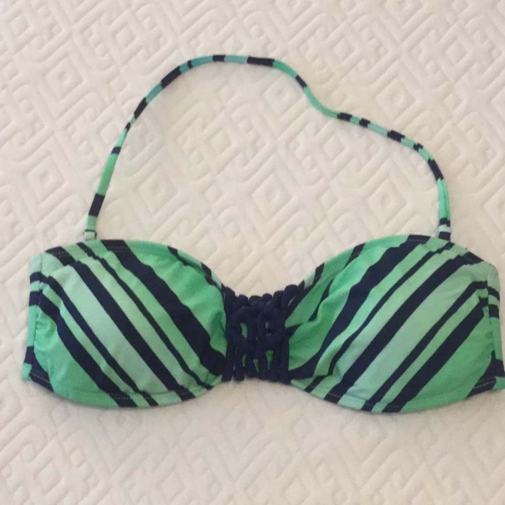 Arizona Jeans bikini top Navy blue & Mint Green EUC